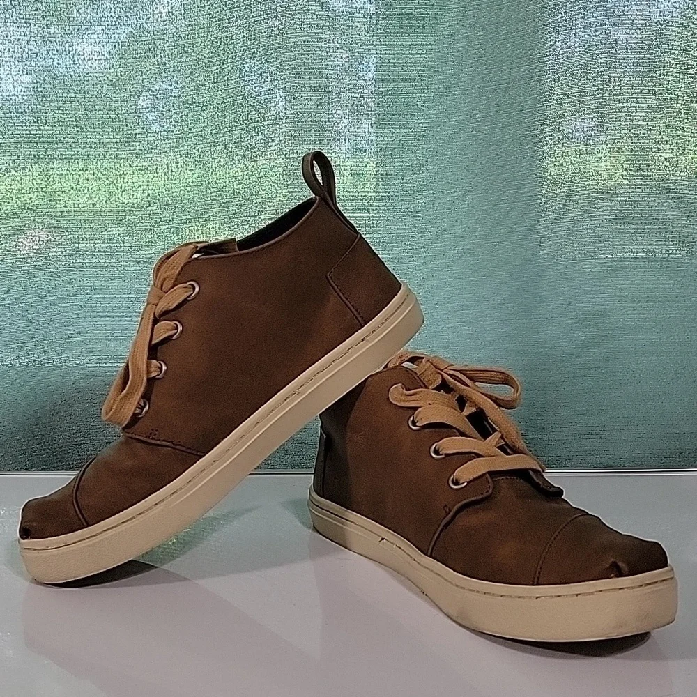 Boys Toms‎ Botas Sneakers, Brown, Size 4, Pre-owned